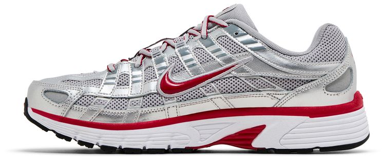 Nike P 6000 Metallic Silver Gym Red