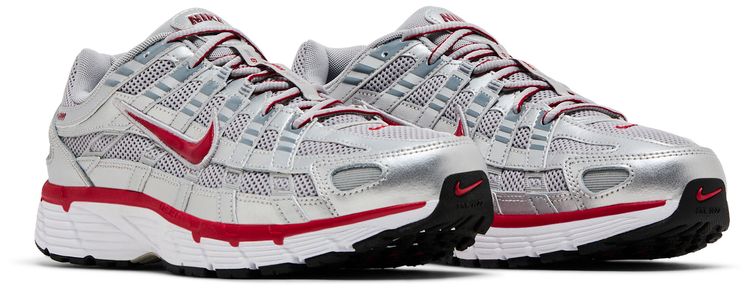 Nike P 6000 Metallic Silver Gym Red