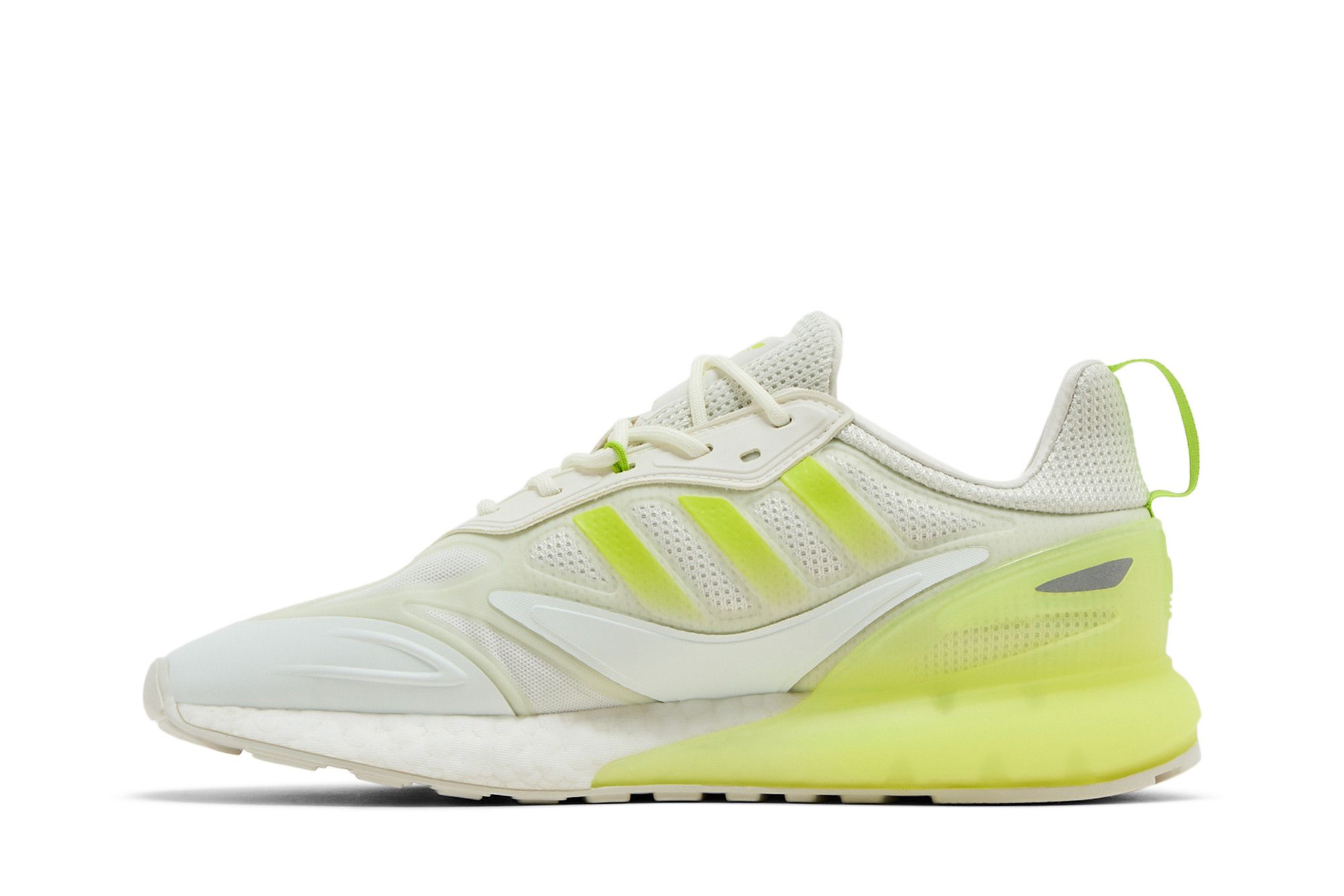 スライム2 Adidas Men's Originals ZX 2K Boost 2.0 Neon Slime Green White