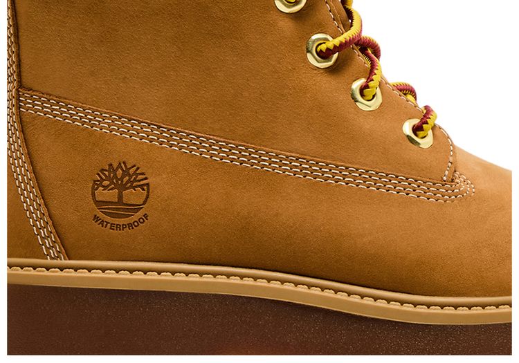Timberland Wmns Stone Street 6 Inch Premium Platform Boot Wheat Nubuck