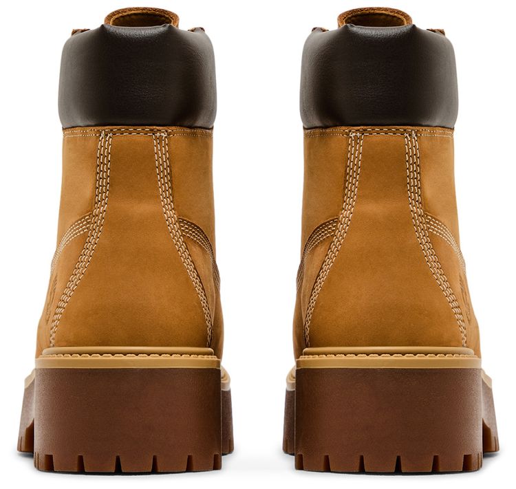 Timberland Wmns Stone Street 6 Inch Premium Platform Boot Wheat Nubuck