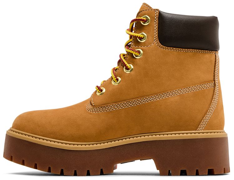 Timberland Wmns Stone Street 6 Inch Premium Platform Boot Wheat Nubuck