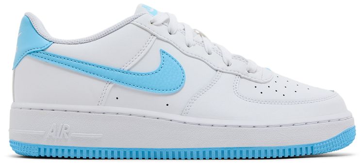 Nike Air Force 1 GS White Aquarius Blue