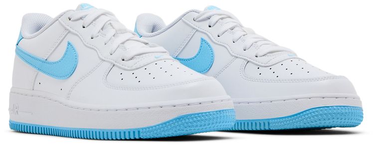 Nike Air Force 1 GS White Aquarius Blue