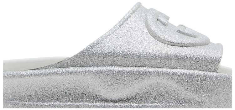 Gucci Wmns Slide Sandal Interlocking G   Silver
