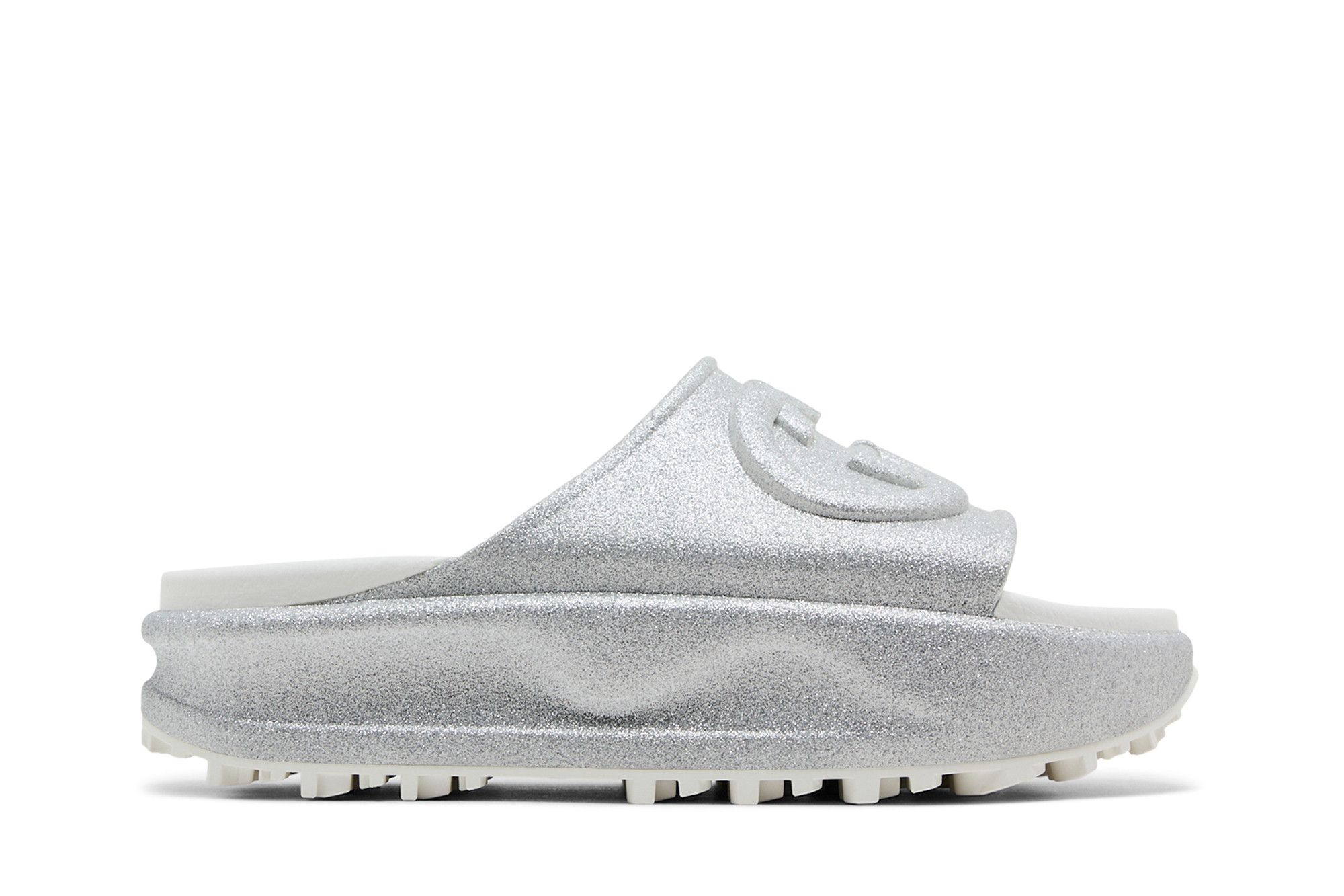 Buy Gucci Wmns Slide Sandal 'Interlocking G - Silver