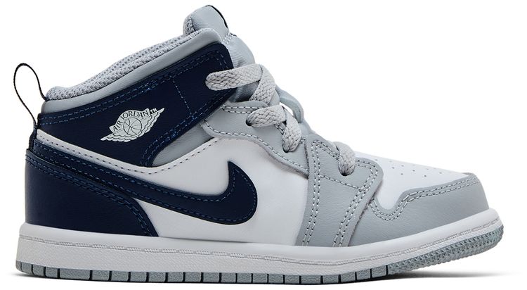 Air Jordan 1 Mid TD Wolf Grey Midnight Navy