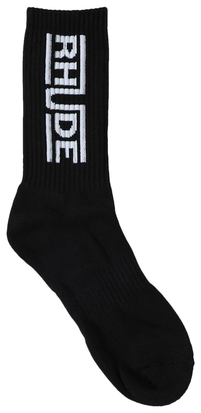 Rhude Champions Logo Sock BlackWhite