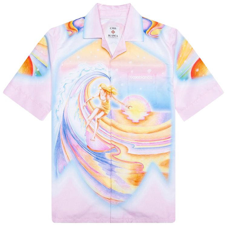 Casablanca Psychedelic Nirvana Swim Shirt Multicolor