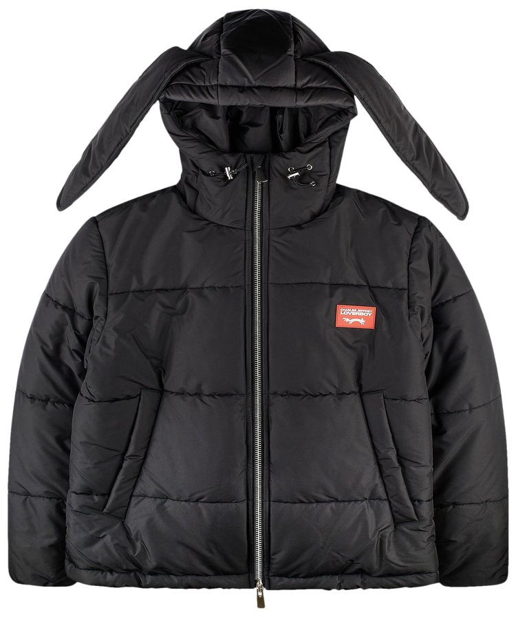 Charles Jeffrey Loverboy Bunny Puffer Jacket Black