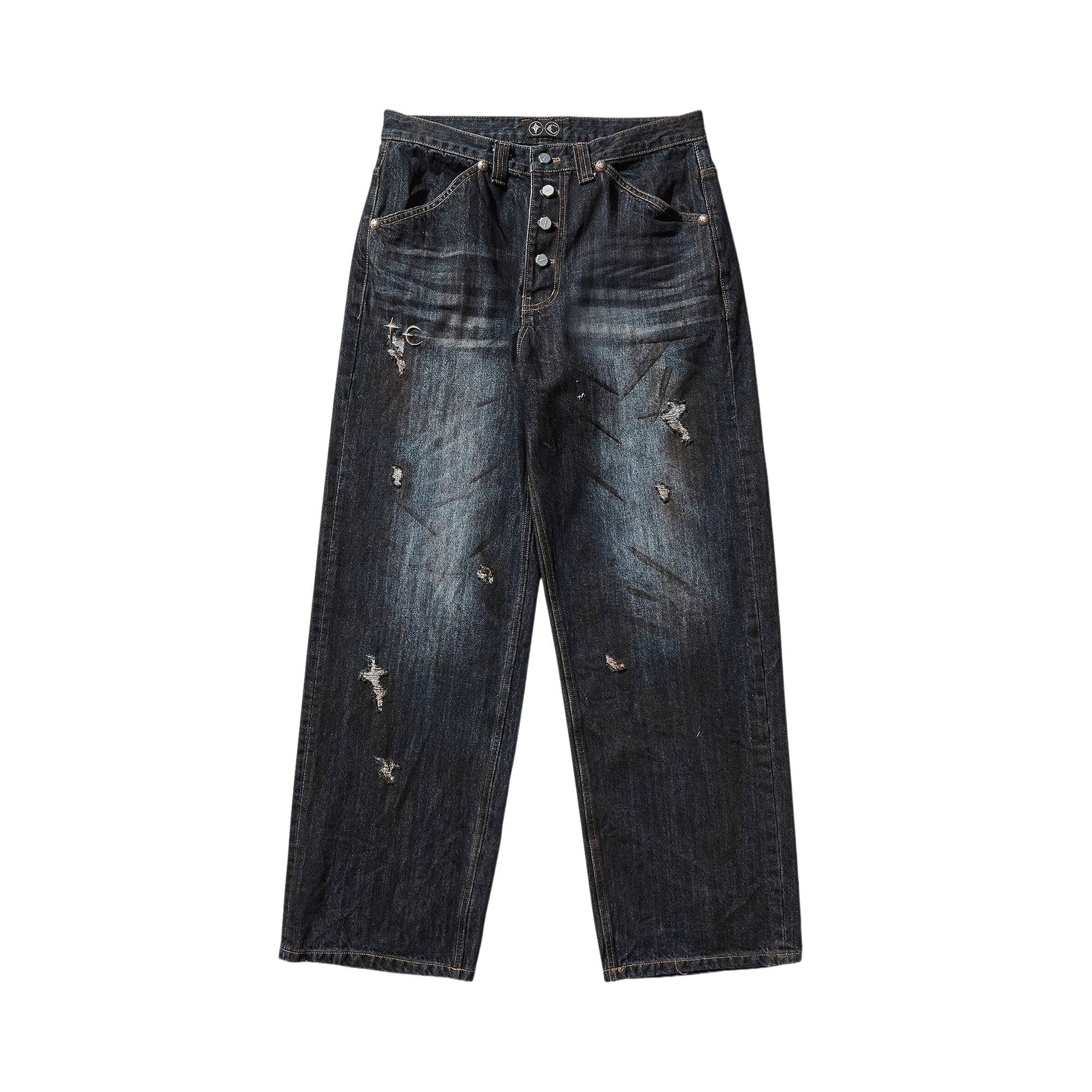 Buy Thug Club Burn Down Denim Pants 'Blue' - TC25PT0701 | GOAT