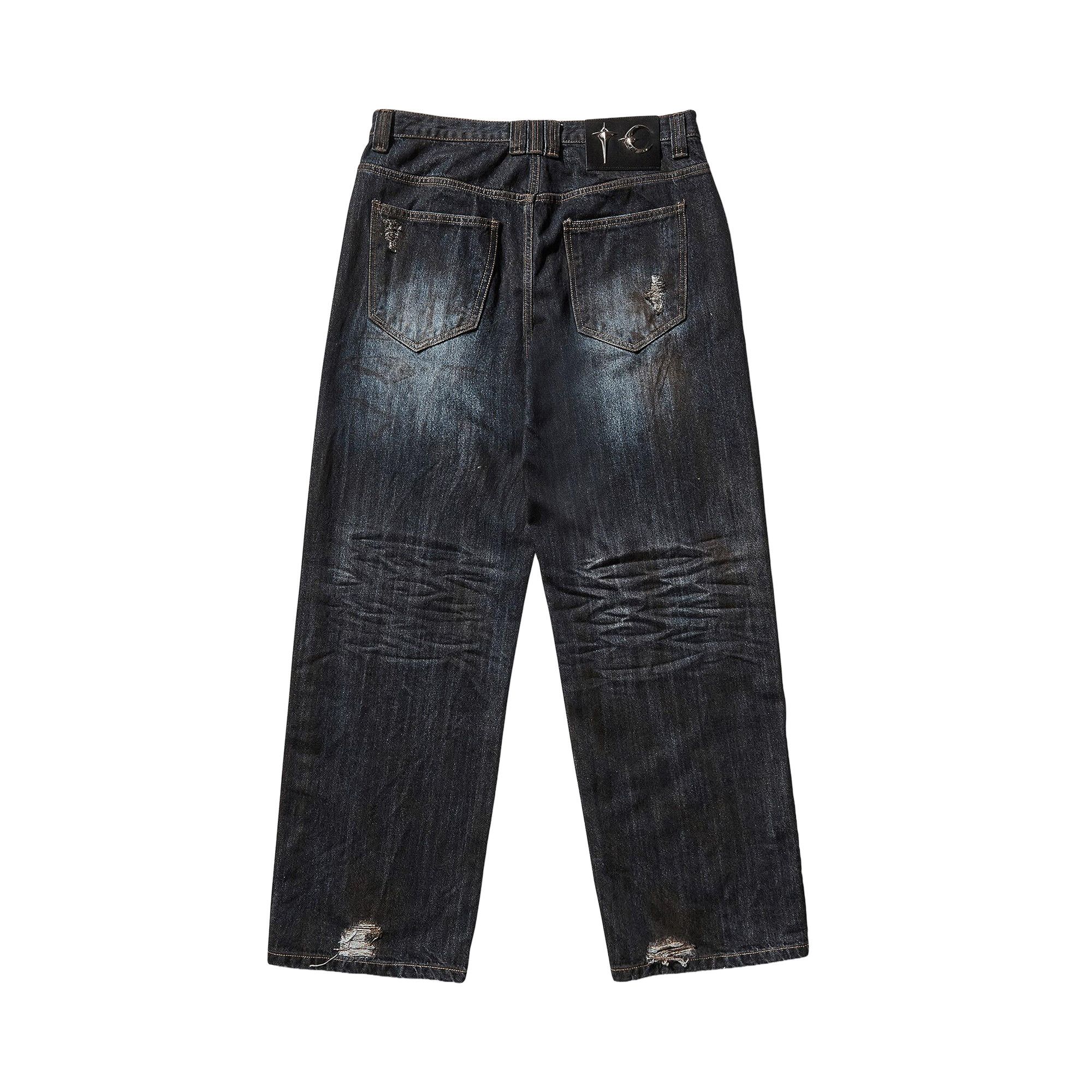 Buy Thug Club Burn Down Denim Pants 'Blue' - TC25PT0701 | GOAT