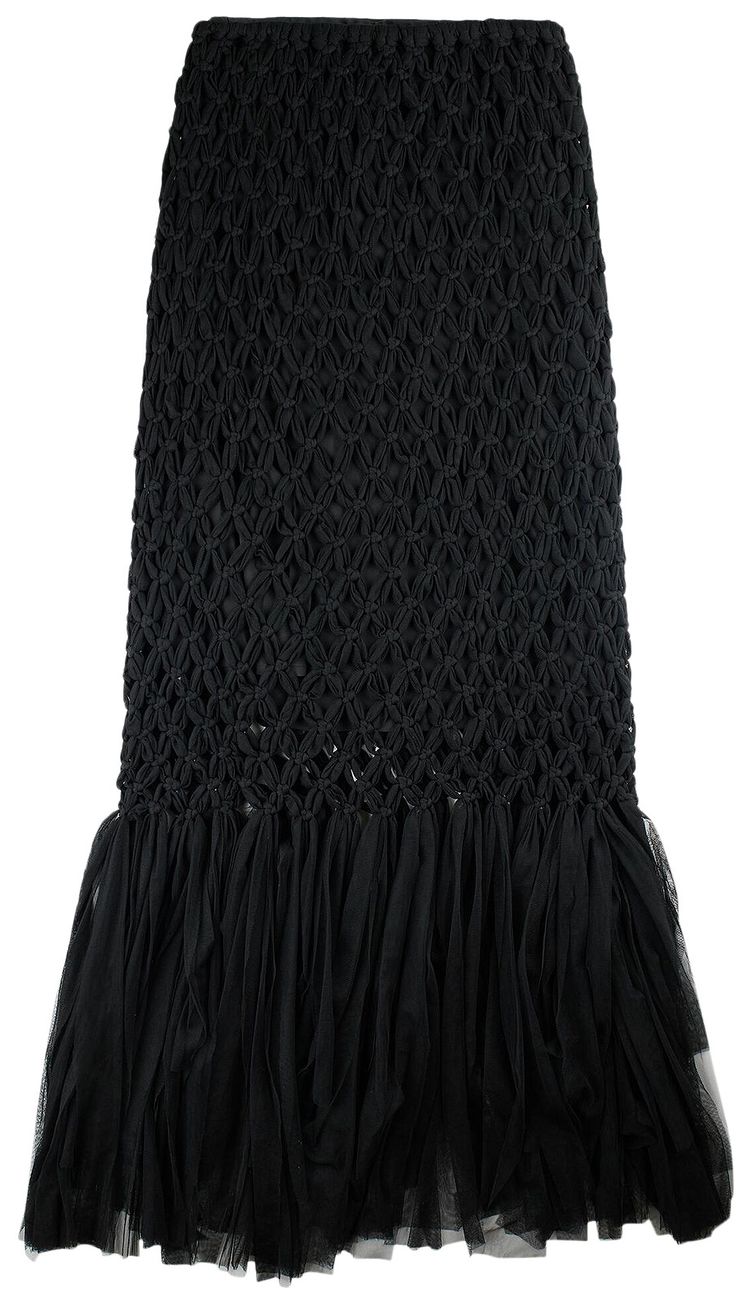 Song for the Mute Macrame Skirt Black