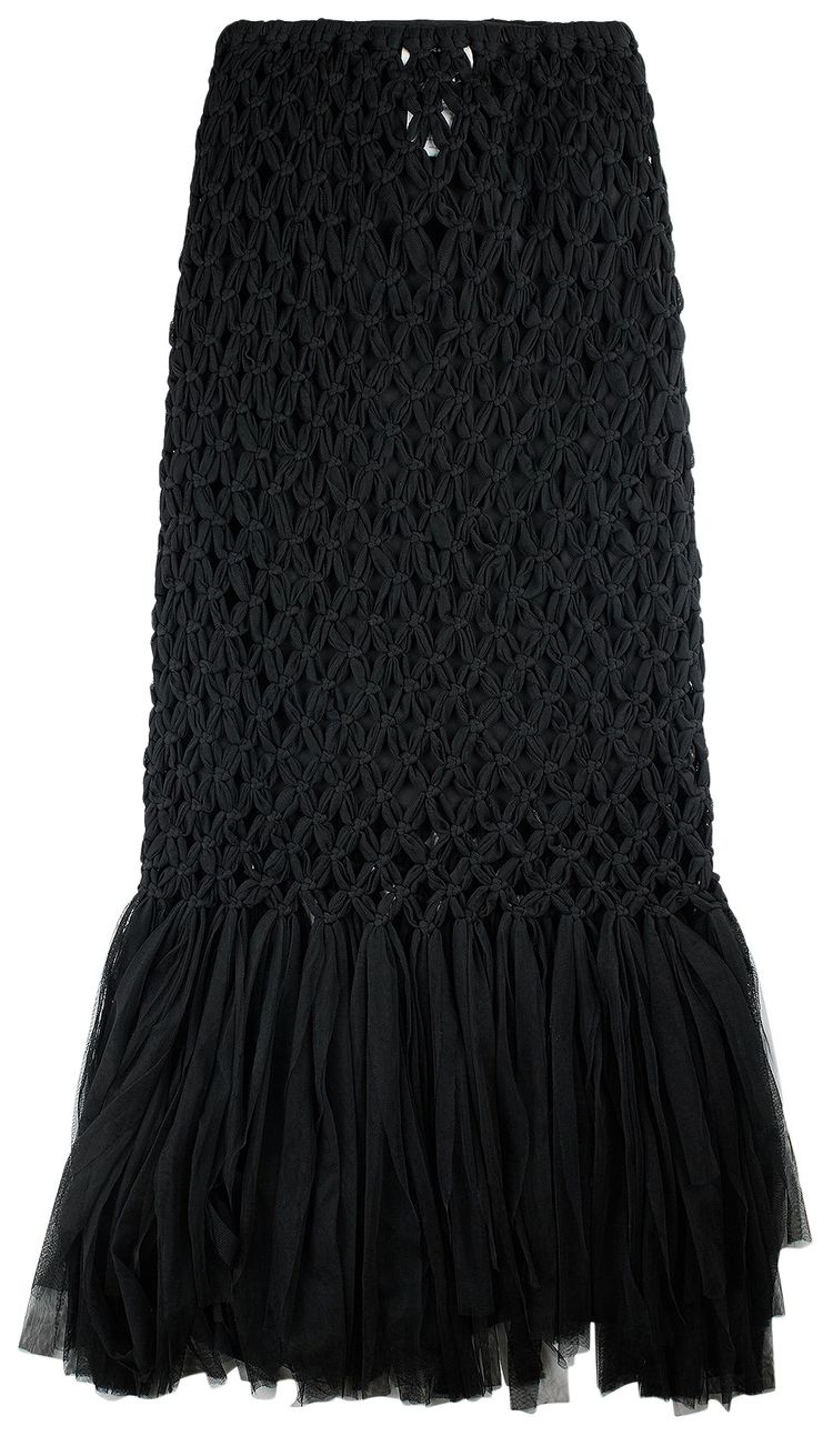 Song for the Mute Macrame Skirt Black