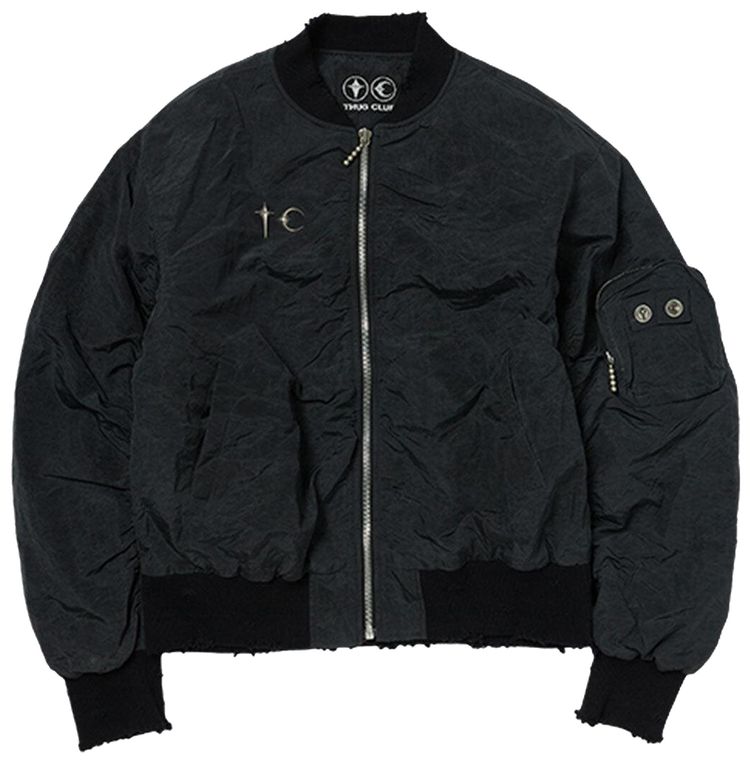 Thug Club Charlie Bomber Jacket Black