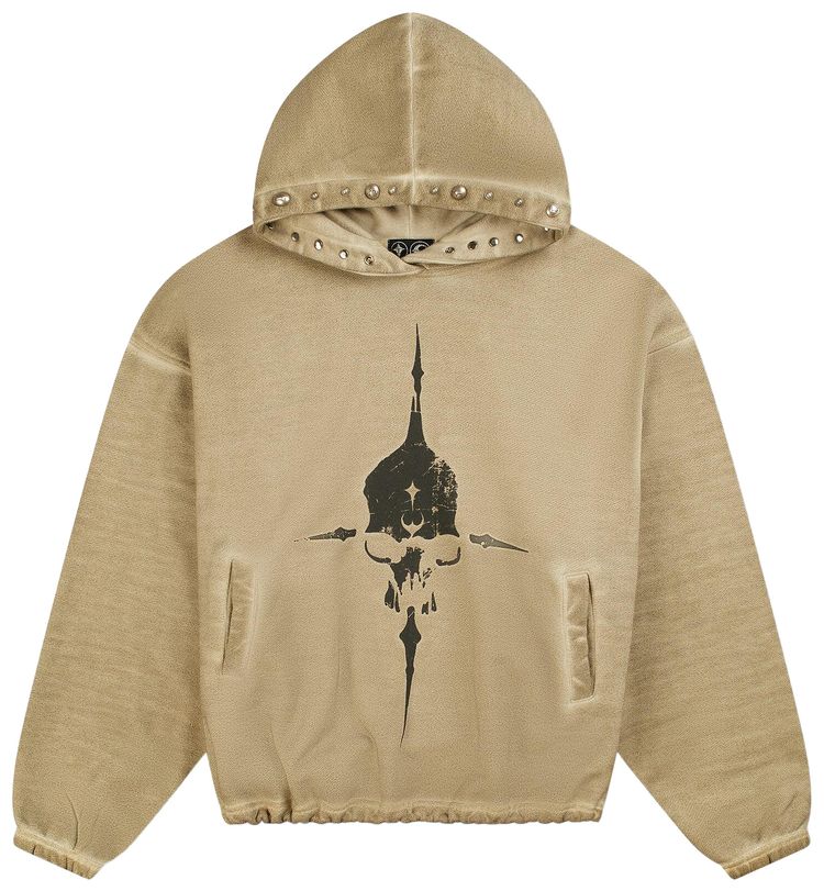 Thug Club Peace Stud Hoodie Beige
