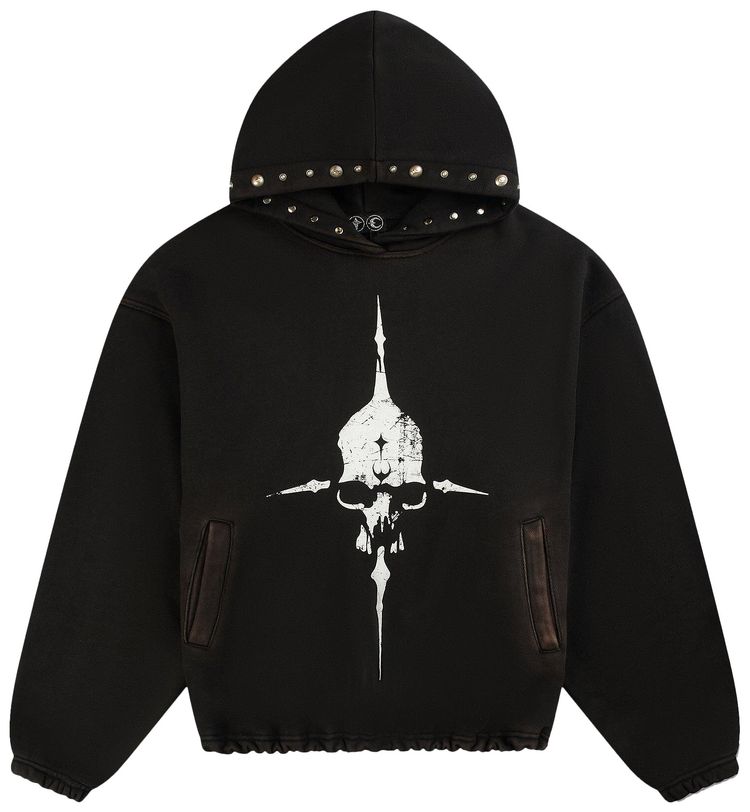 Thug Club Peace Stud Hoodie Black