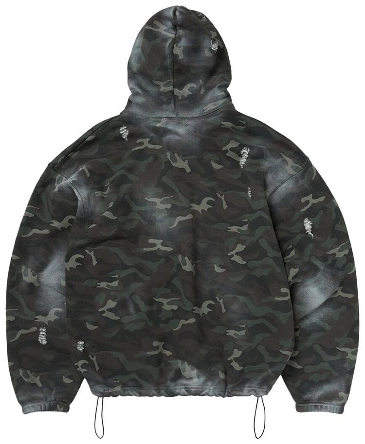 Thug Club Sprayed flage Rock Hoodie Camo