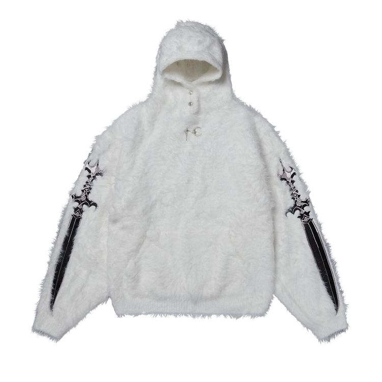 Thug Club Pack Fur Sword Hoodie White