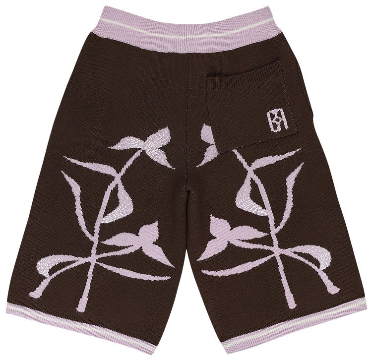 Birth Of Royal Child Iris Knit Cropped Shorts PinkBrown