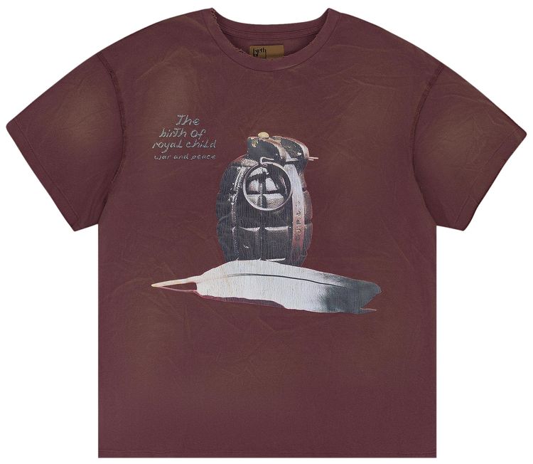 Birth Of Royal Child Block Rockin Beats Vintage T Shirt Burgundy