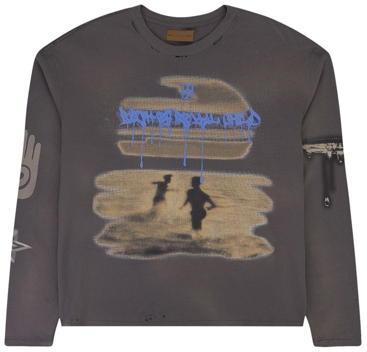 Birth Of Royal Child Sunset Printed Long Sleeve T Shirt Black