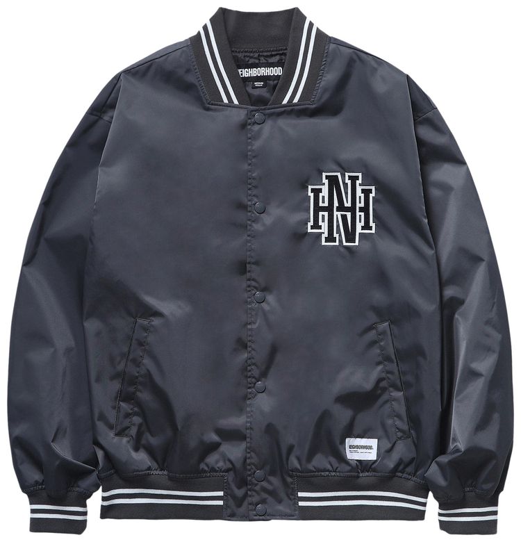 Neighborhood Baseball Jacket Charcoal