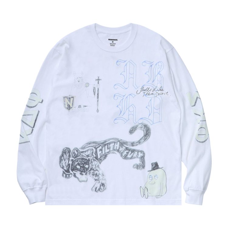 Neighborhood NH 9 Long Sleeve Tee White