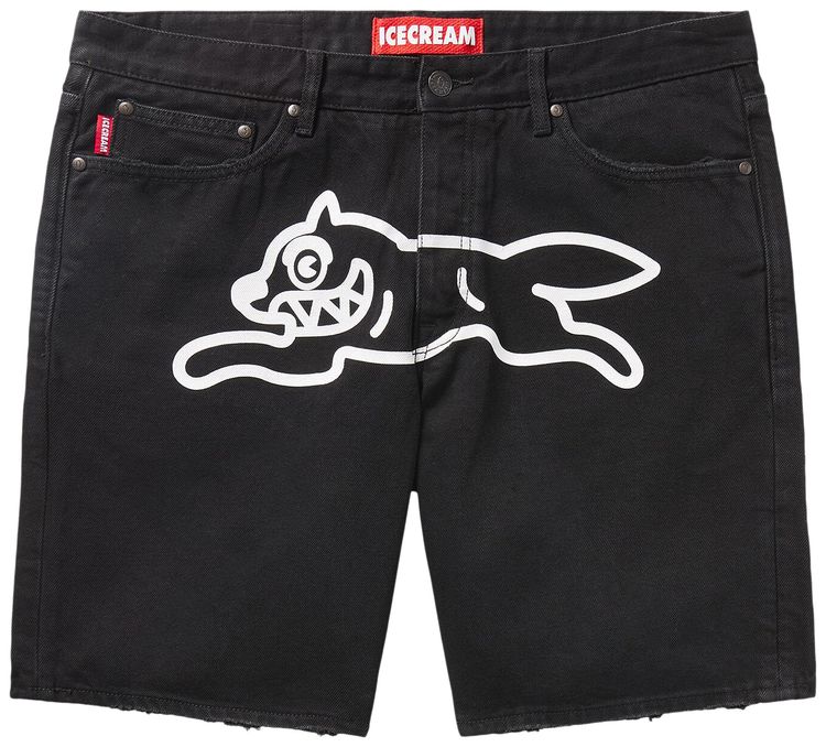Icecream Dog Jean Strawberry Fit Shorts Black Caramel