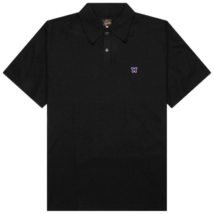 Needles Short Sleeve Polo Shirt Black