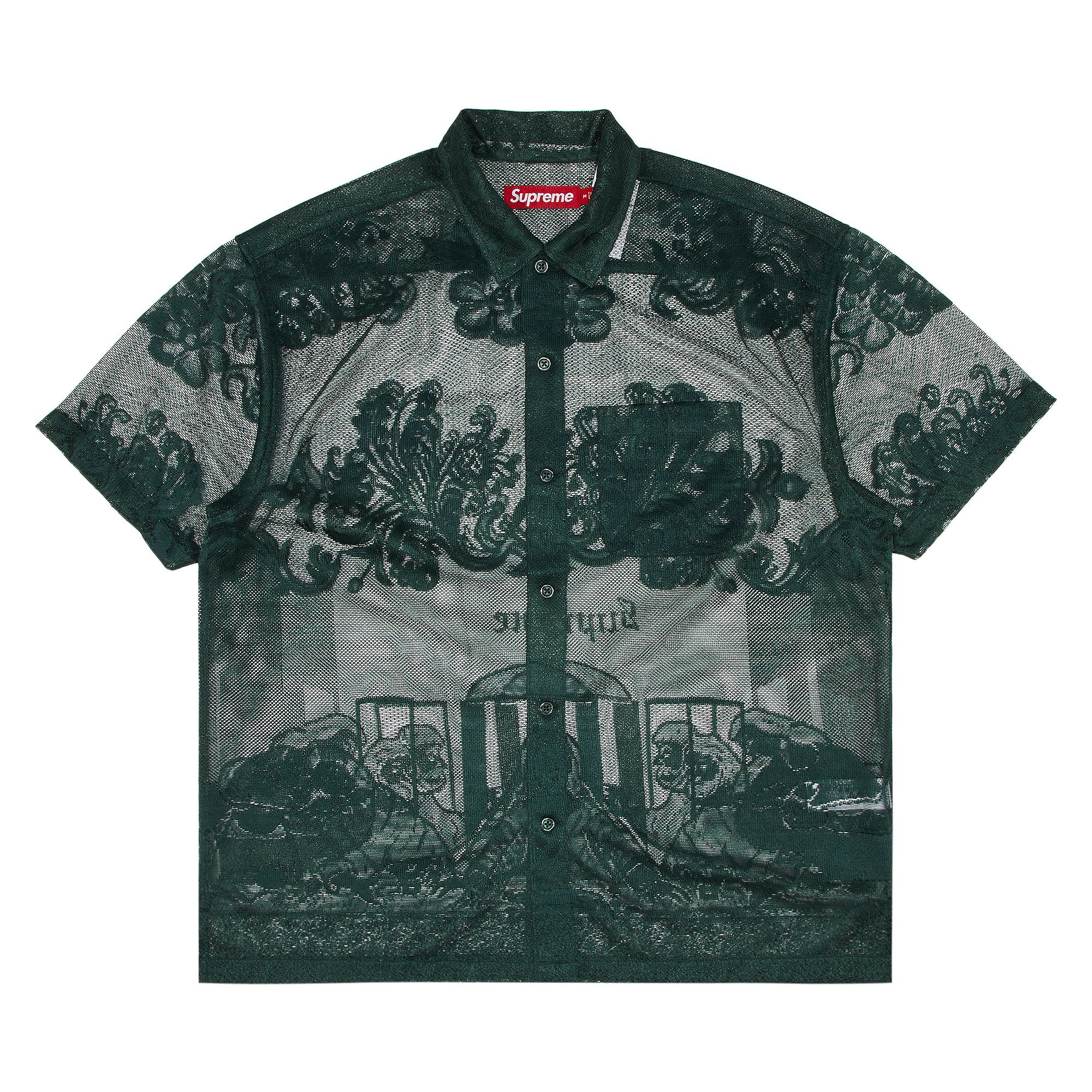 【Supreme】Last Supper Lace S/S Shirt★White★25SS★ Supreme Last Supper Lace S S Shirt (SS25) - $148