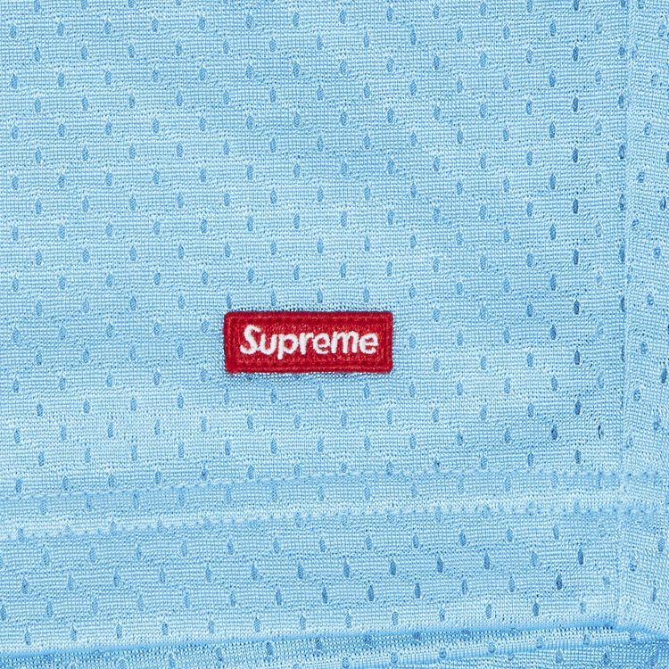 Supreme Small Box Baggy Mesh Short Cyan