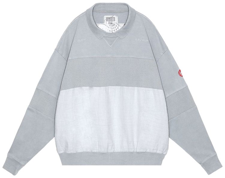 Cav Empt Overdye Collared Light Crew Sweatshirt Grey
