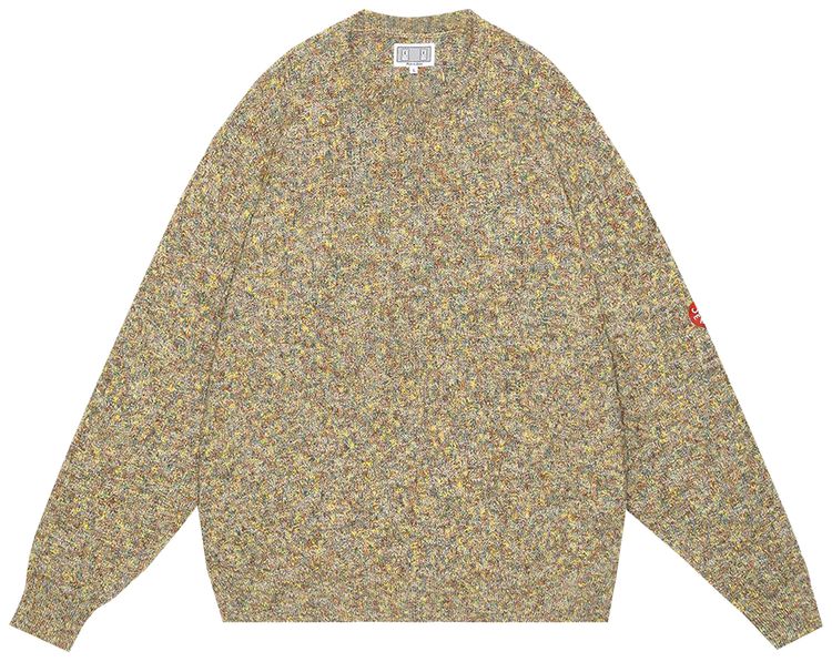 Cav Empt Mix Colours Loose Knit Sweater Beige