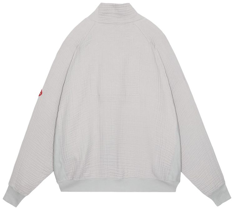 Cav Empt Layered Gauze Half Zip Sweatshirt Grey