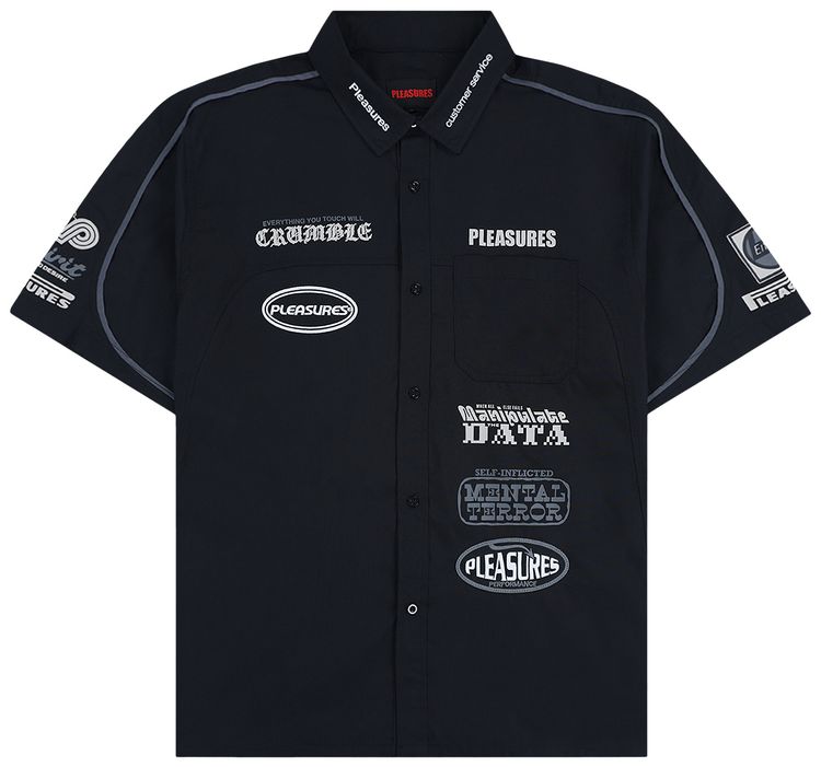 Pleasures Terror Button Up Black