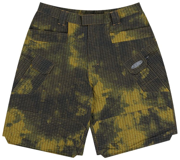 Pleasures Oval Tactical Cargo Shorts Yellow