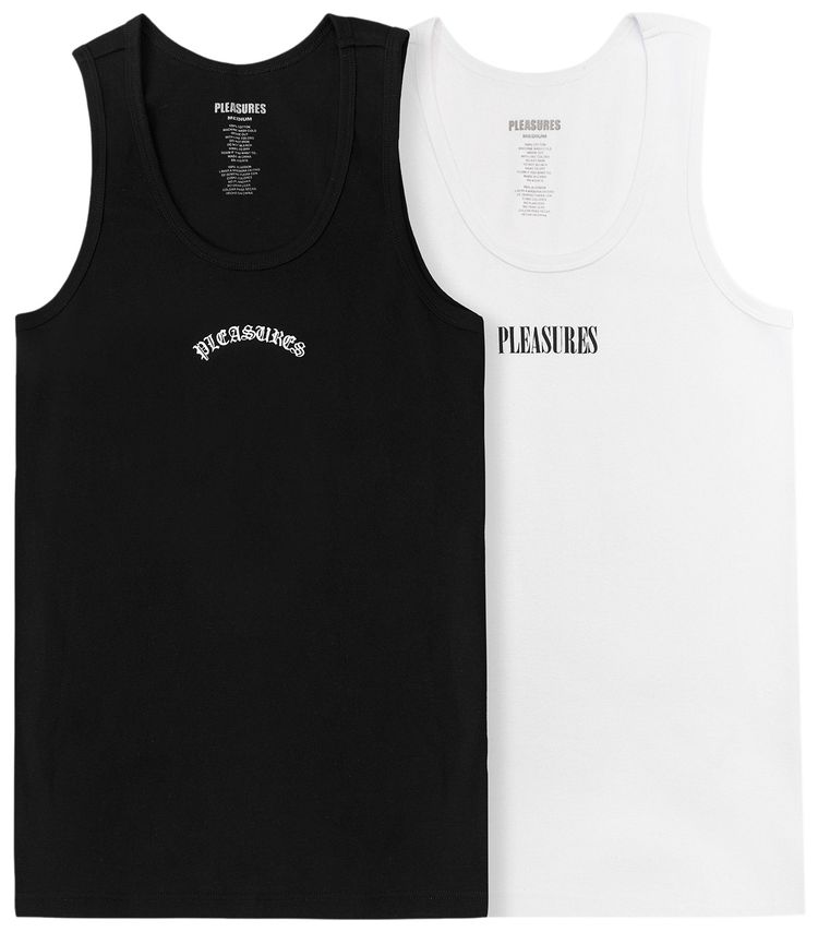 Pleasures Standard Tank Top 2 Pack BlackWhite
