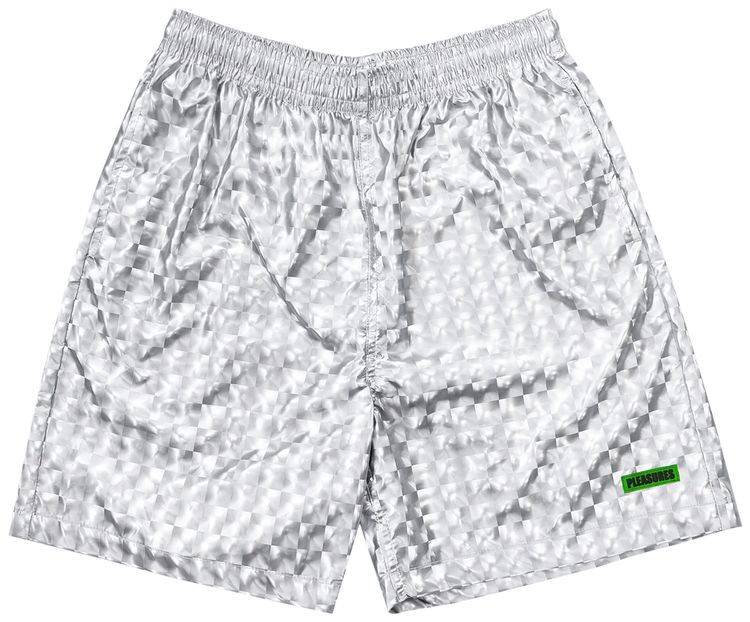 Pleasures Pulley Active Shorts Silver