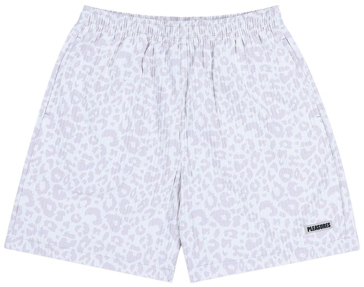 Pleasures Leopard Active Shorts White