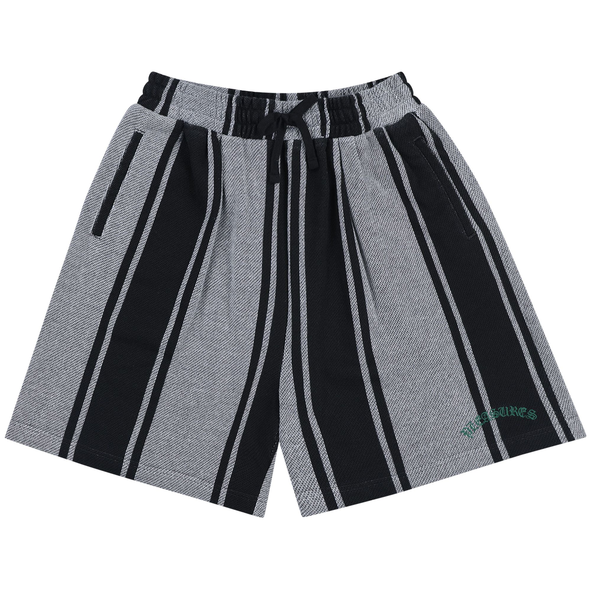 Buy Pleasures Rug Wide Shorts 'Black' - P25SU028 BLAC | GOAT