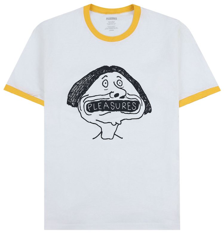 Pleasures Mouthful Ringer T Shirt Natural