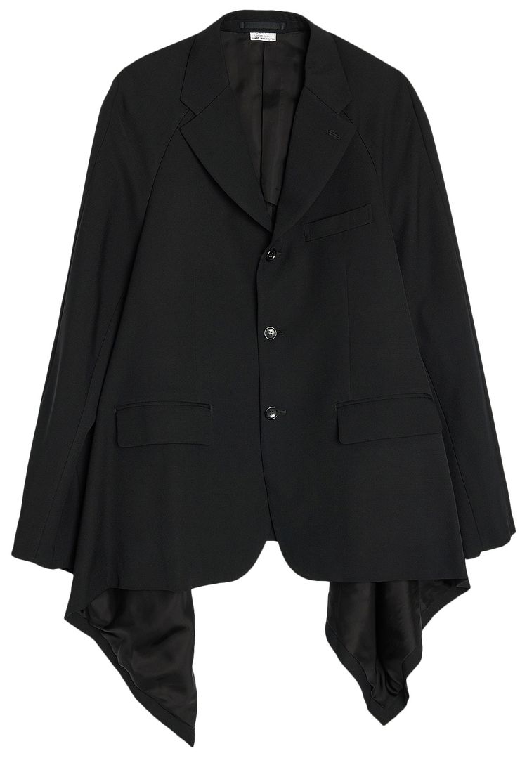 Comme des Garcons Homme Plus Wool Gabardine Medium Jacket Black