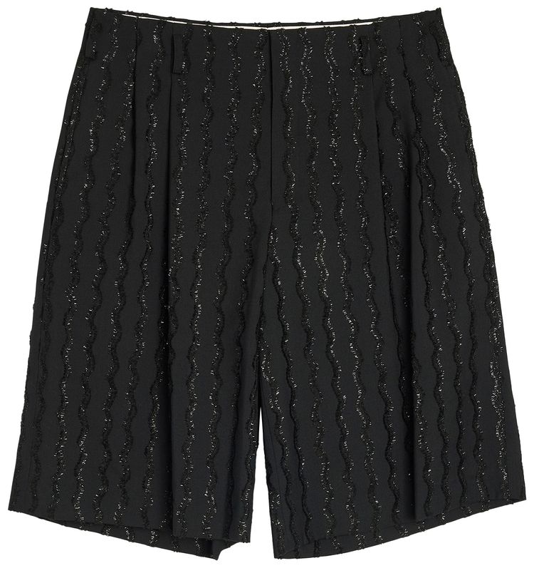Comme des Garcons Homme Plus Wool Rayon Viera Mall Embroidery Pant Black