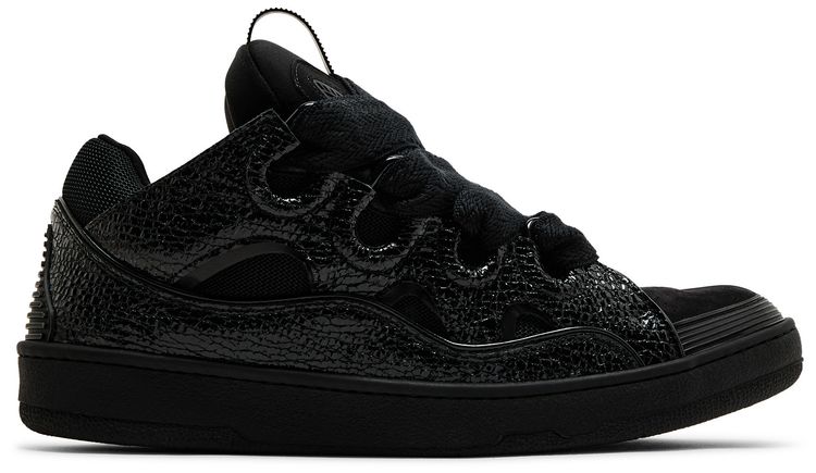 Lanvin Curb Sneakers Black Crinkled