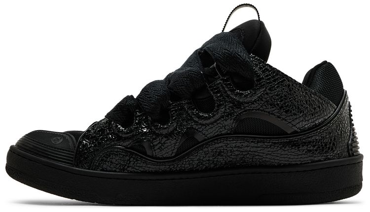 Lanvin Curb Sneakers Black Crinkled