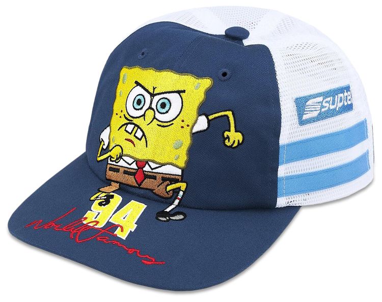 Supreme x Spongebob Squarepants x Jeff Hamilton Mesh Back 6 Panel Navy