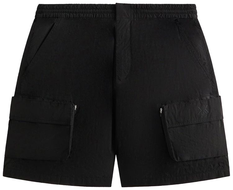 Kith Wrinkle Nylon Evan Cargo Short Black