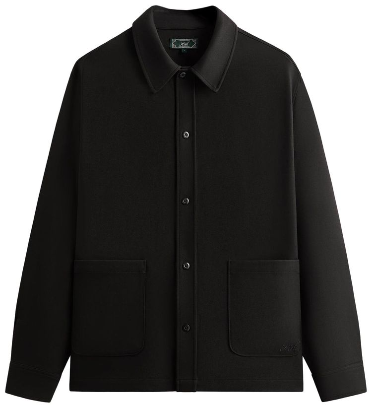 Kith Double Weave Boxy Collared Overshirt Black