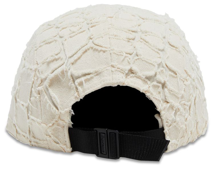 Supreme Frayed Croc Denim Camp Cap Natural